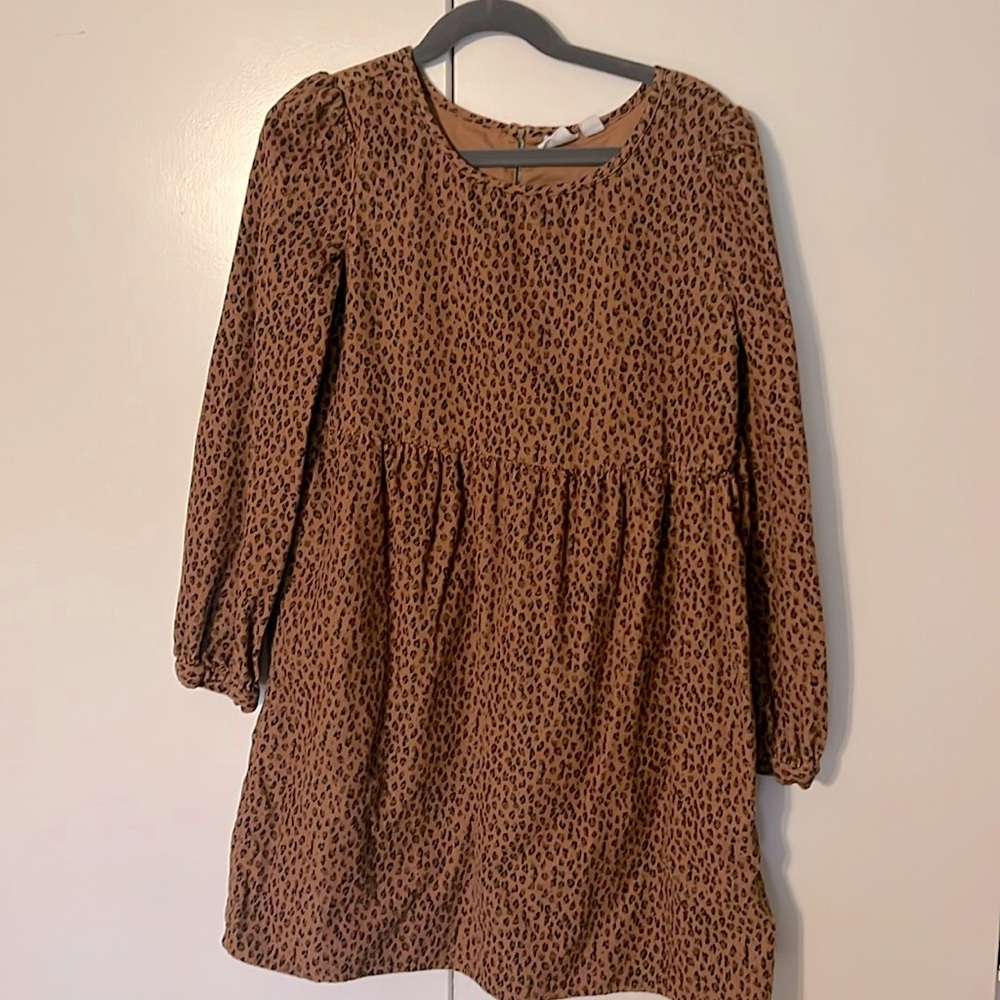Gap Kids Girl’s Dress - Cheetah Print Corduroy size M (8)